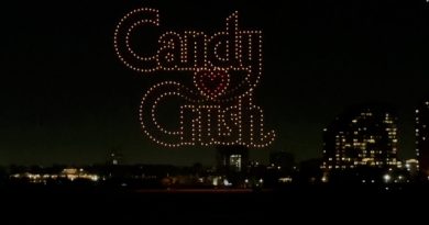 Mira el imponente show de drones por los 10 años de Candy Crush