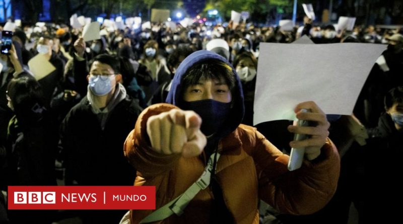 Por qué una hoja en blanco se convirtió en el símbolo de las inéditas protestas en China - BBC News Mundo