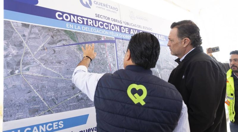 Supervisan Kuri y Nava obra en Avenida San Rafael en la capital queretana