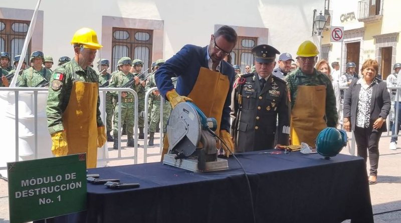 Destruyen 222 armas de fuego en Querétaro