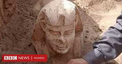 La curiosa esfinge "sonriente" que fue descubierta en Egipto - BBC News Mundo