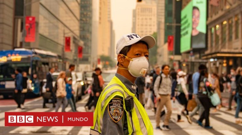 Nube de humo sobre Norteamérica: cómo se mide el índice de calidad del aire y cómo impacta a la salud si se considera insalubre - BBC News Mundo