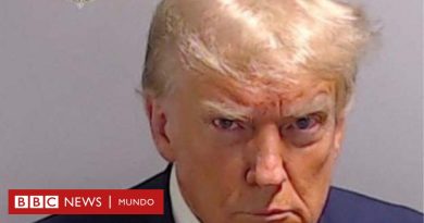 Trump en libertad bajo fianza: la insólita foto policial del expresidente tras entregarse a la Justicia en una prisión en Georgia - BBC News Mundo