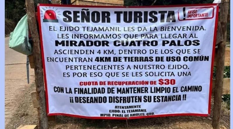 Suspenden ecoturismo de Cuatro Palos en Pinal de Amoles