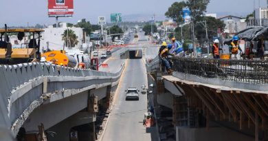 Avance visible en la obra de Paseo 5 de Febrero a la altura de Tlacote 