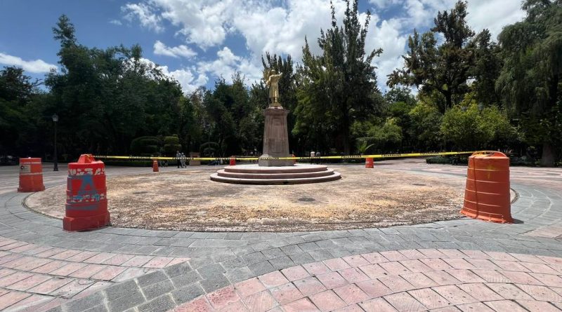 Acordonan fuente de la Alameda por accidentes