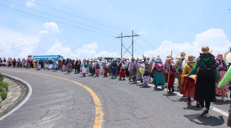 Columna de Guanajuato se une a la peregrinación queretana