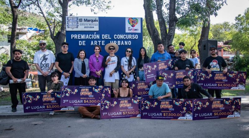 Premian a ganadores del “Concurso Municipal de Arte Urbano” en El Marqués